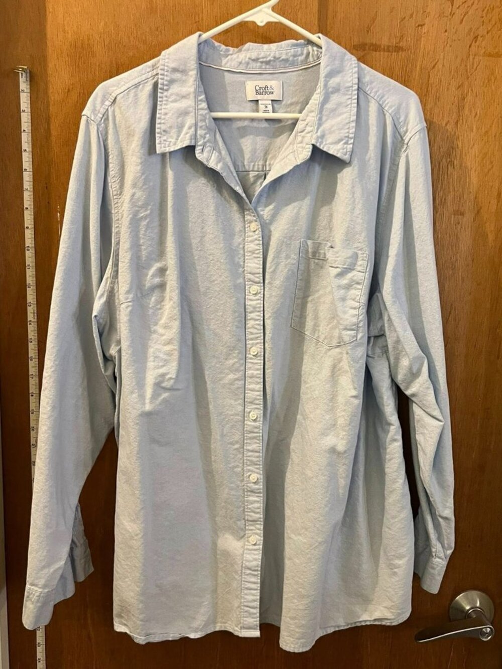 Size 3X - Croft & Barrow - Light Blue Long Sleeve Button-Down